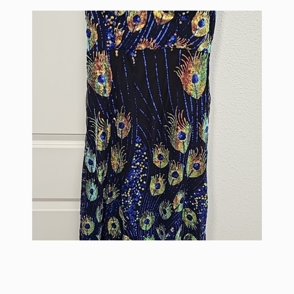 Peacock Design, party, , Sleeveless,  flared,  Sequined Maxi Dress… - Picture 11 of 16